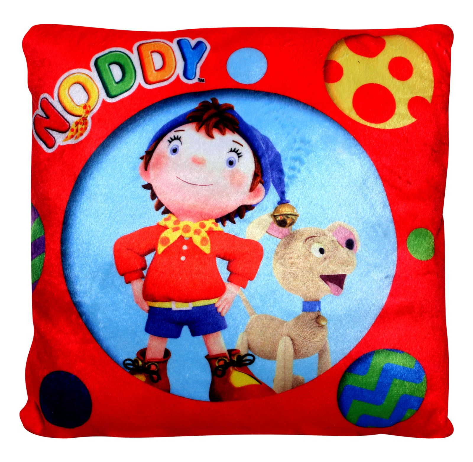 Noddy Square Shaped Cushion - Noddy & Bumpy