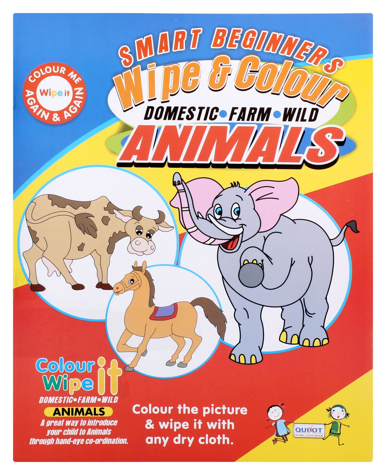 Quixot - Wipe & Colour Animals