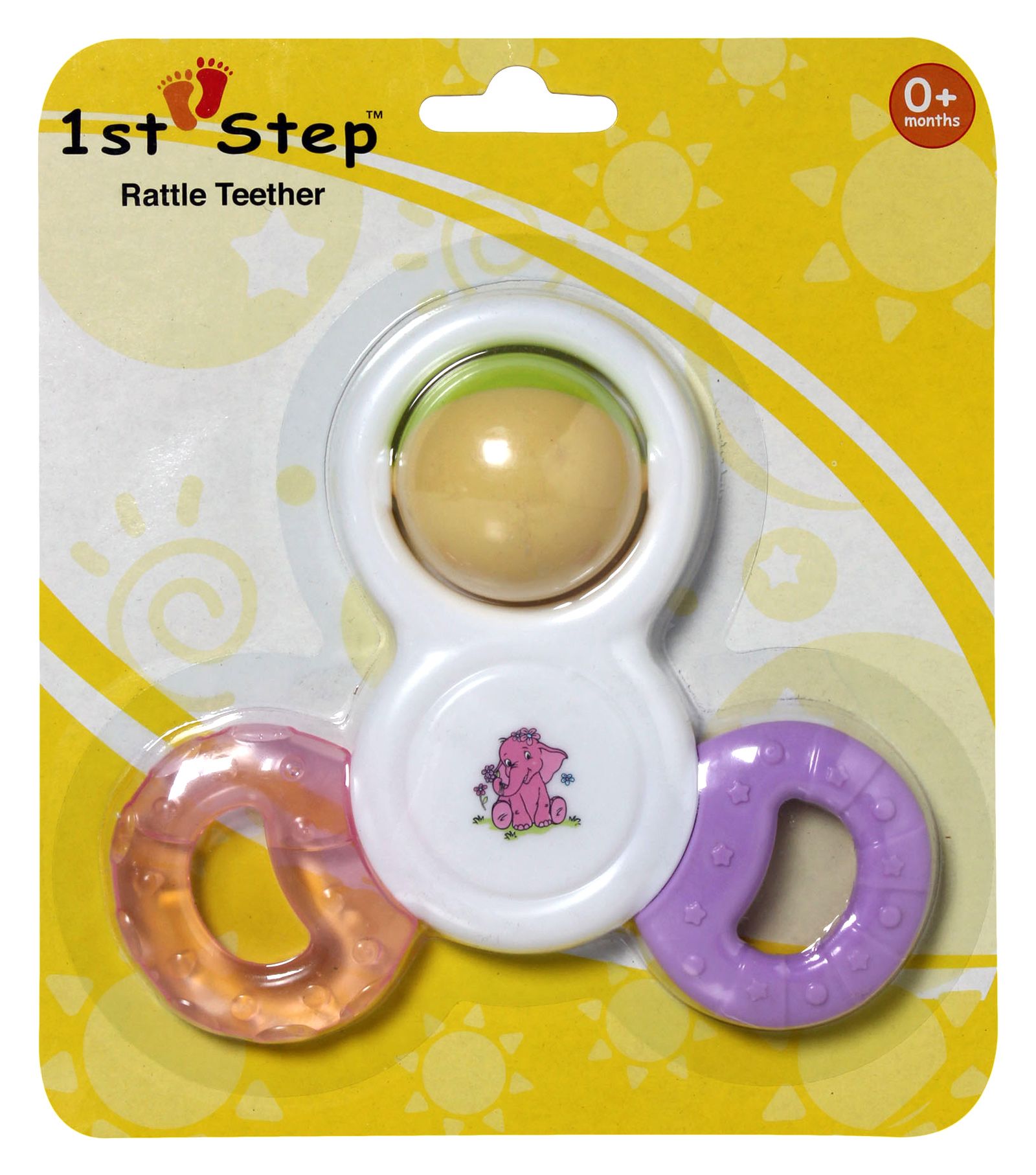 1st Step - Pink Rattle Teether