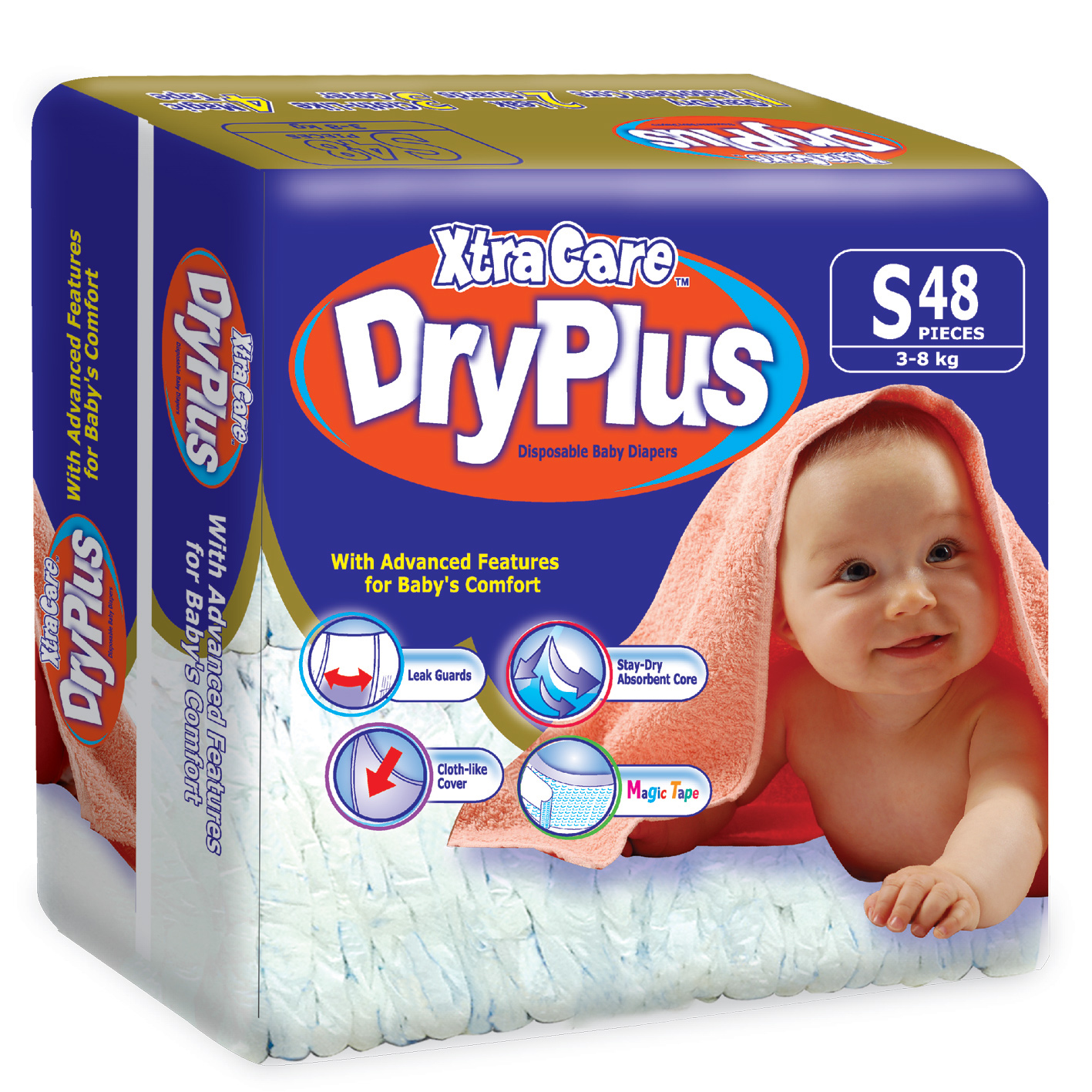 Xtra Care Dry Plus - Disposable Baby Diapers