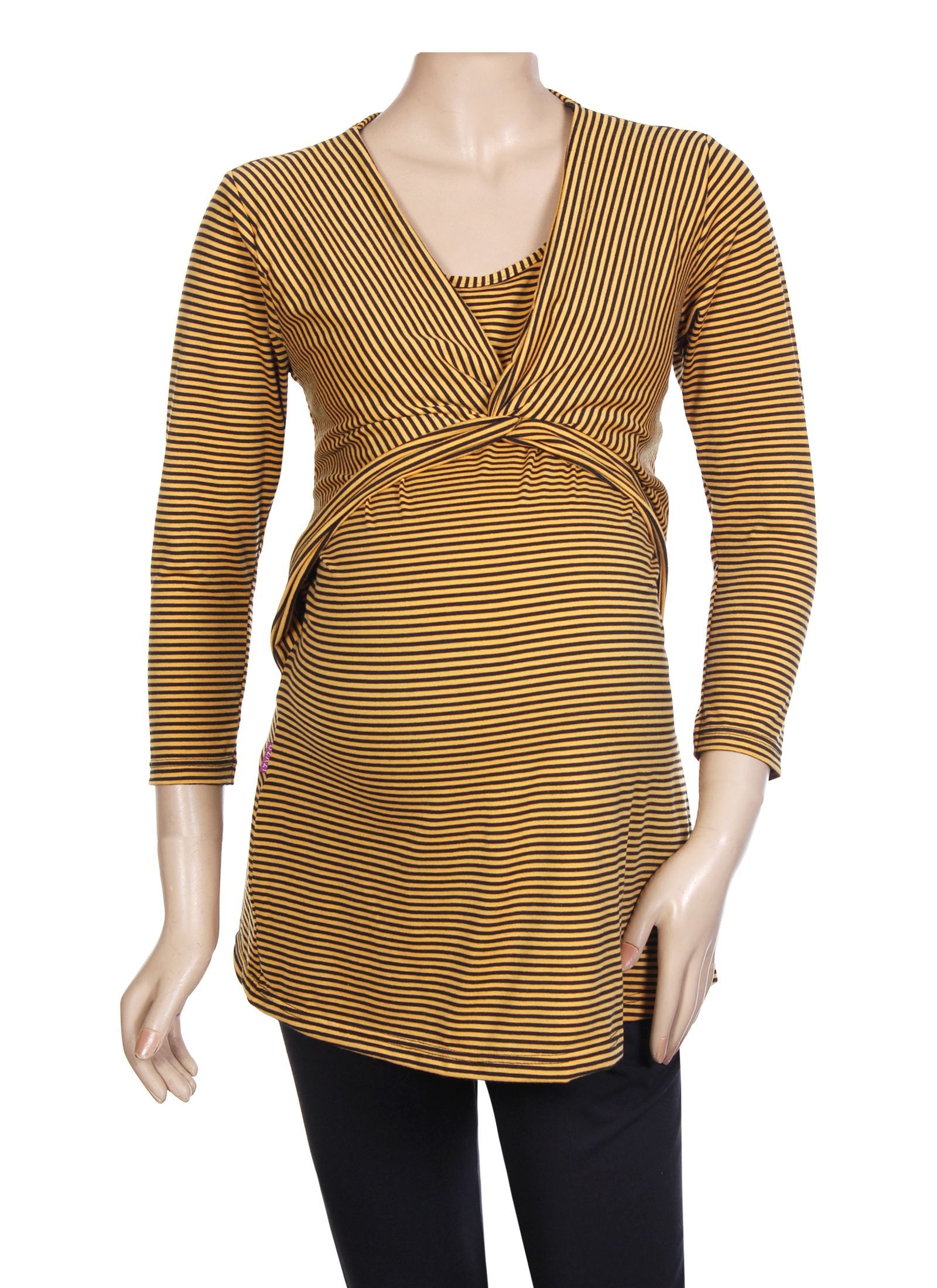 Nursing Top - Black/Yellow