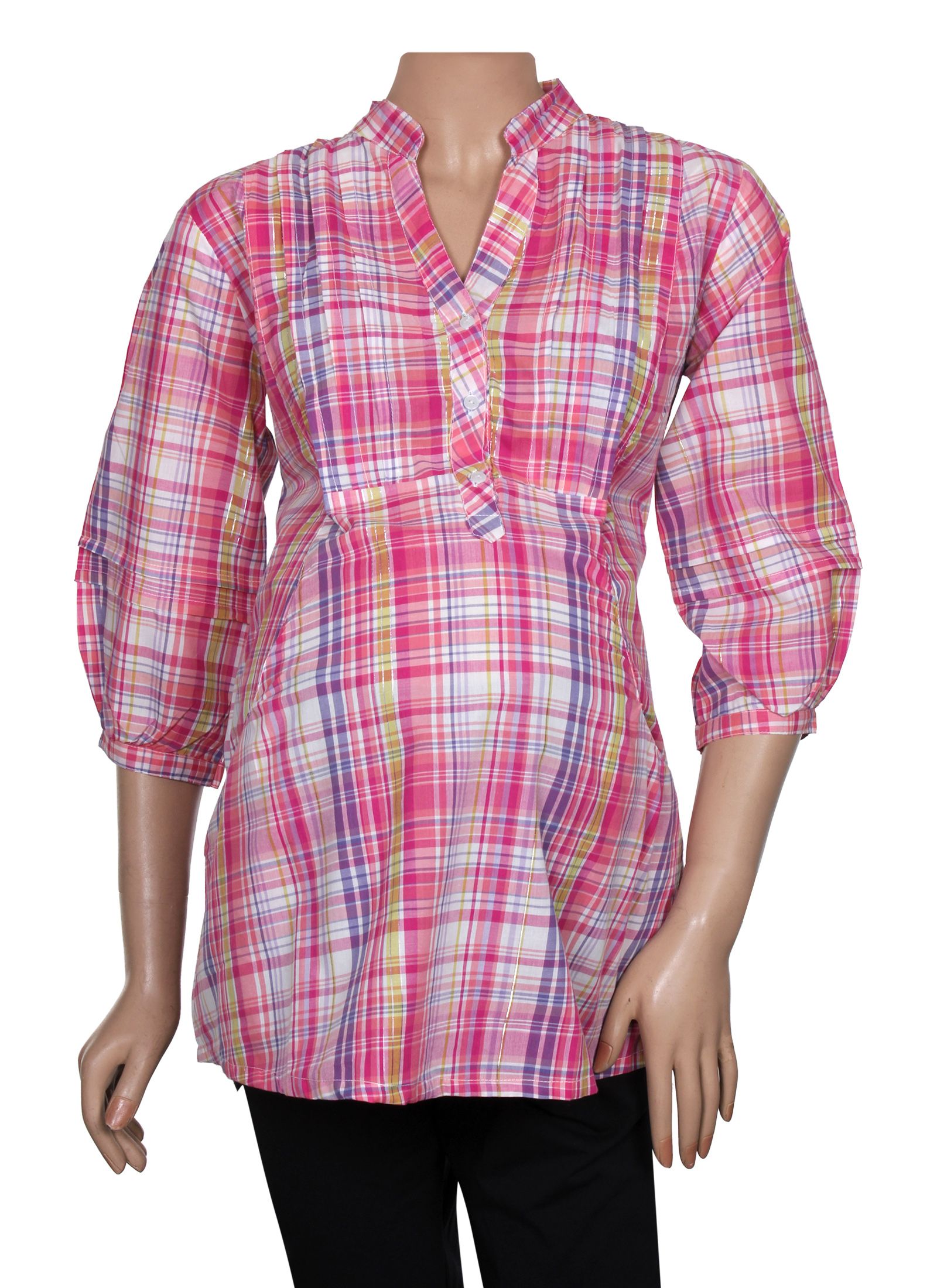 Shirt Style Top - Pink