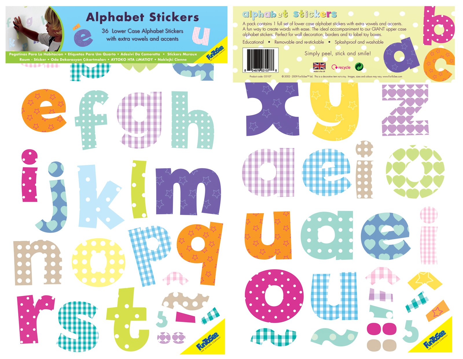 Fun To See - Alphabet Lower Case Sticker