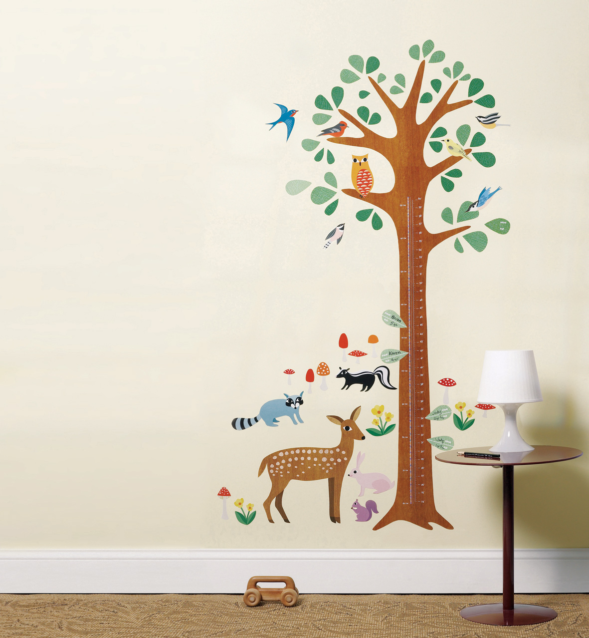 Wallies Wall Play Collection - Woodland Growth Chart