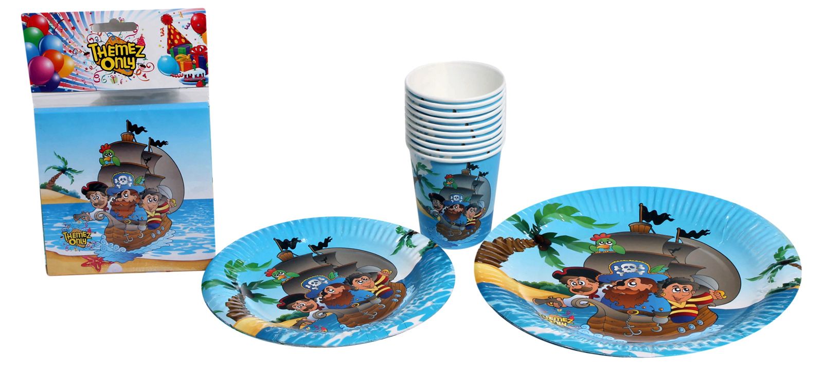 Birthday Party Kit - Pirate Themed Tableware Set
