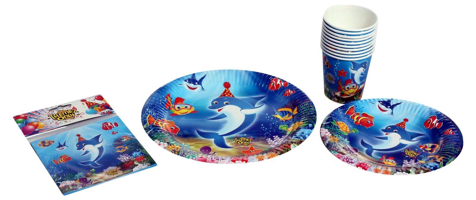 Birthday Party Kit - Underwater Themed Tableware Set