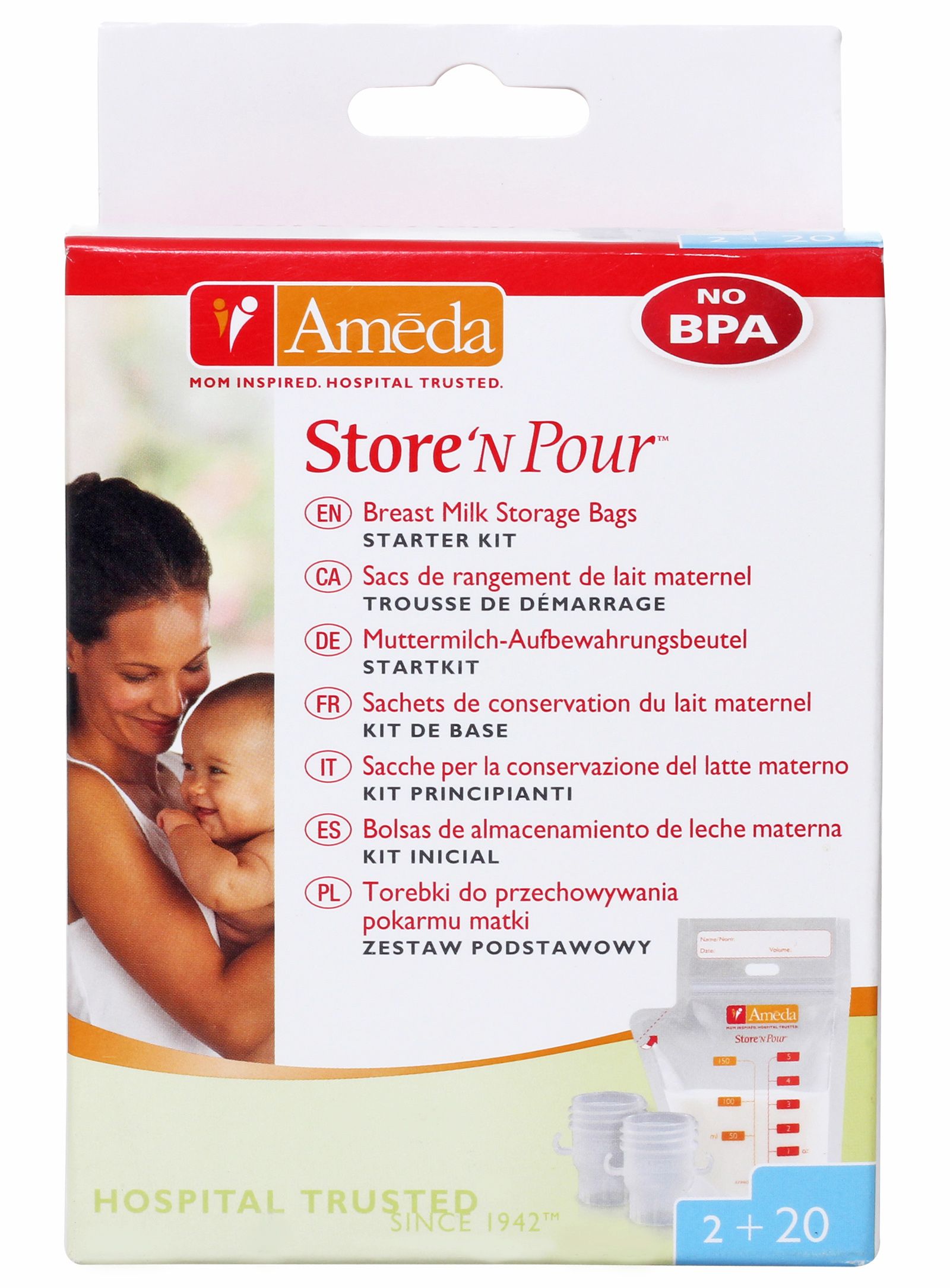 Ameda - Store N Pour Breast Milk Storage Bags