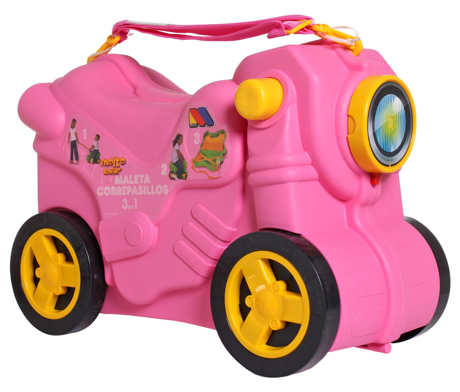 Molto - Bike Jumbo Smiler Pink Suitcase