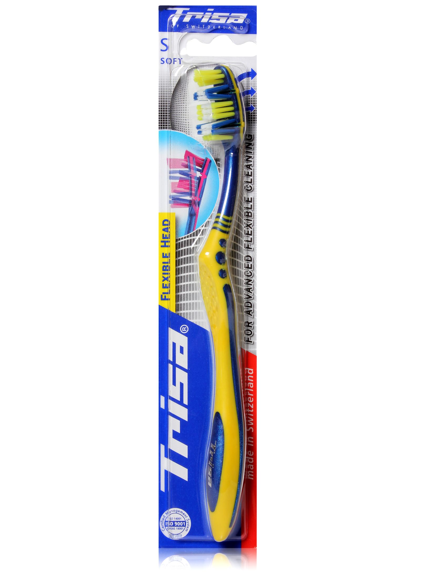 Trisa - Flexible Head Soft Yellow Toothbrush