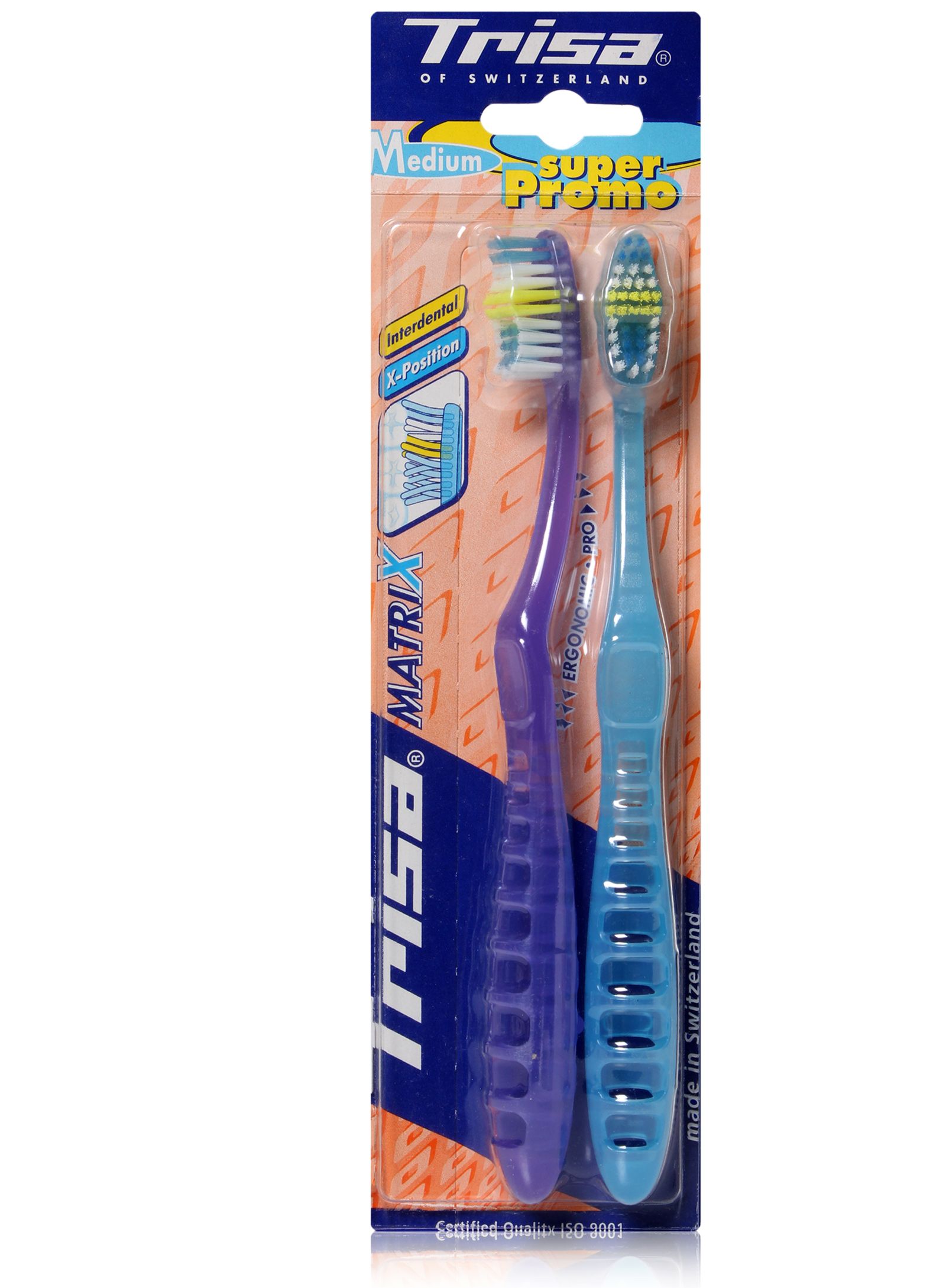 Trisa - Matrix Medium Purple & Blue Toothbrush