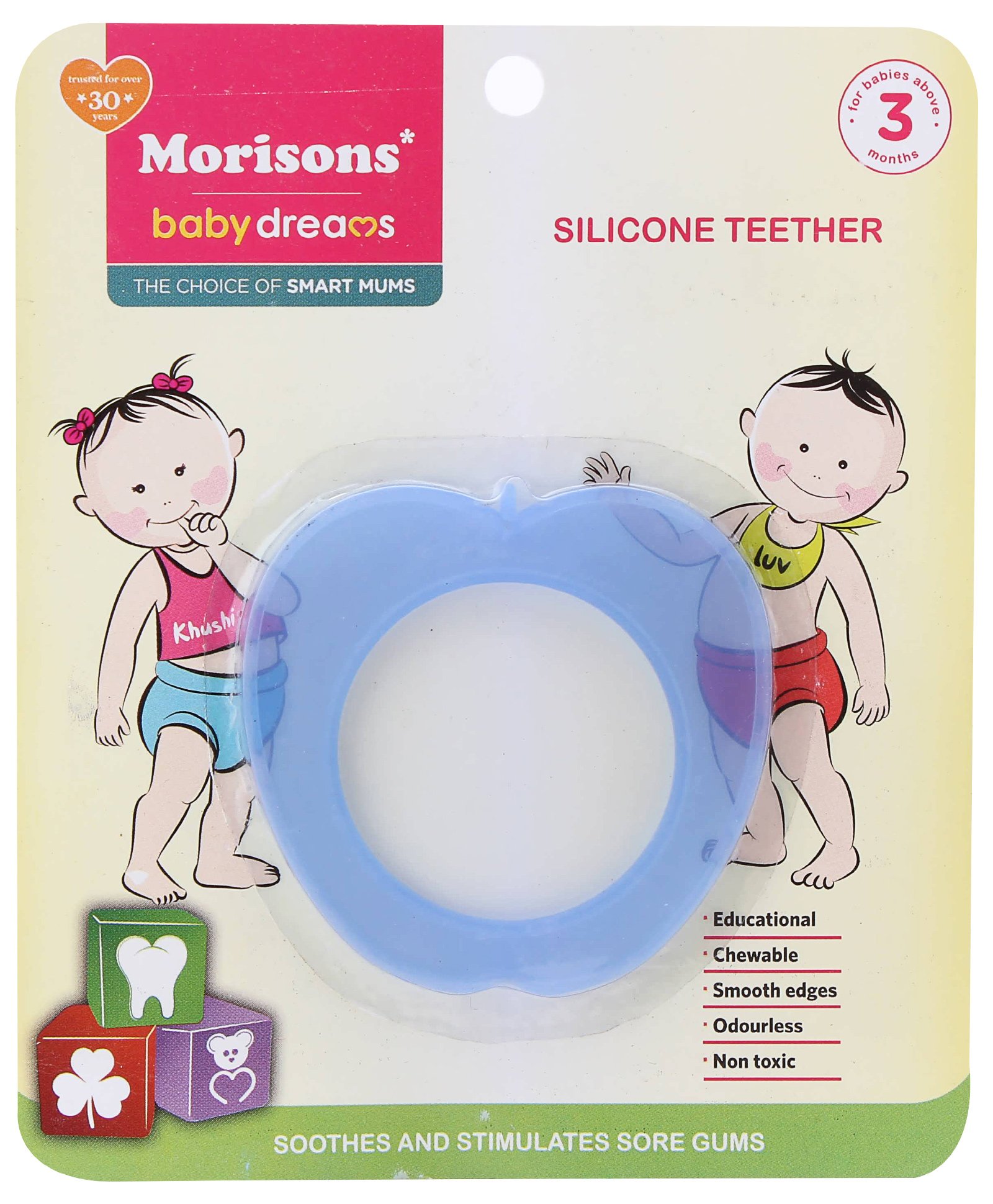 Morisons Baby Dreams - Apple Silicone Teether
