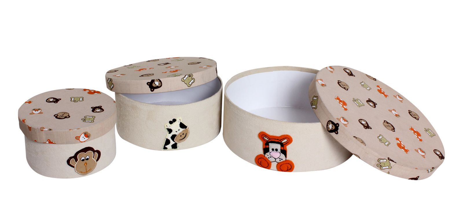Round Storage Boxes - Jungle Party