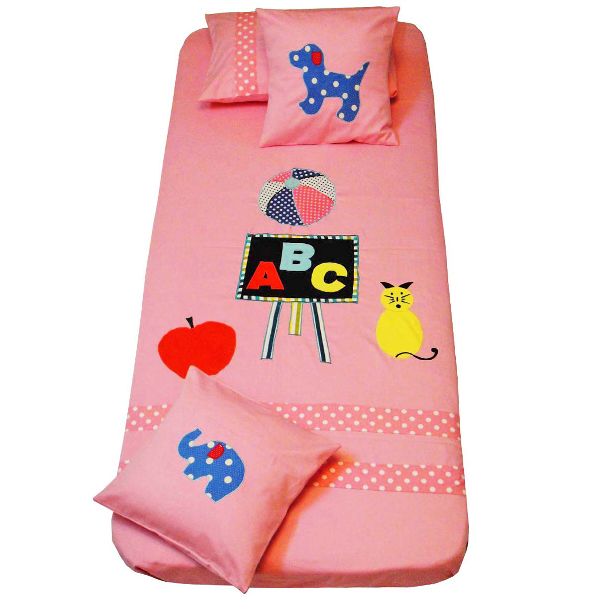 Bedspread ABC Pink