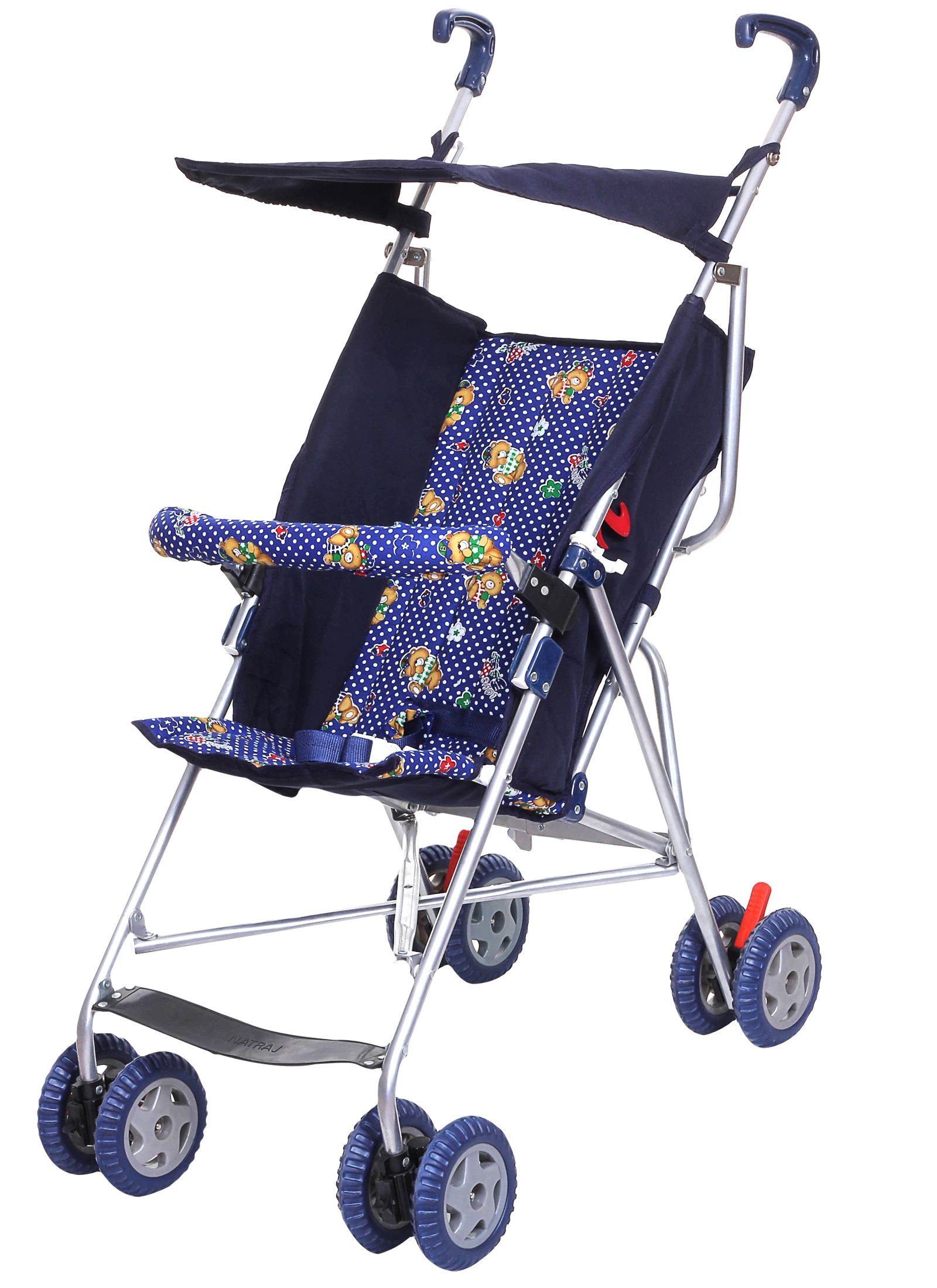 Deluxe Umbrella Buggy With Blue Bear Print