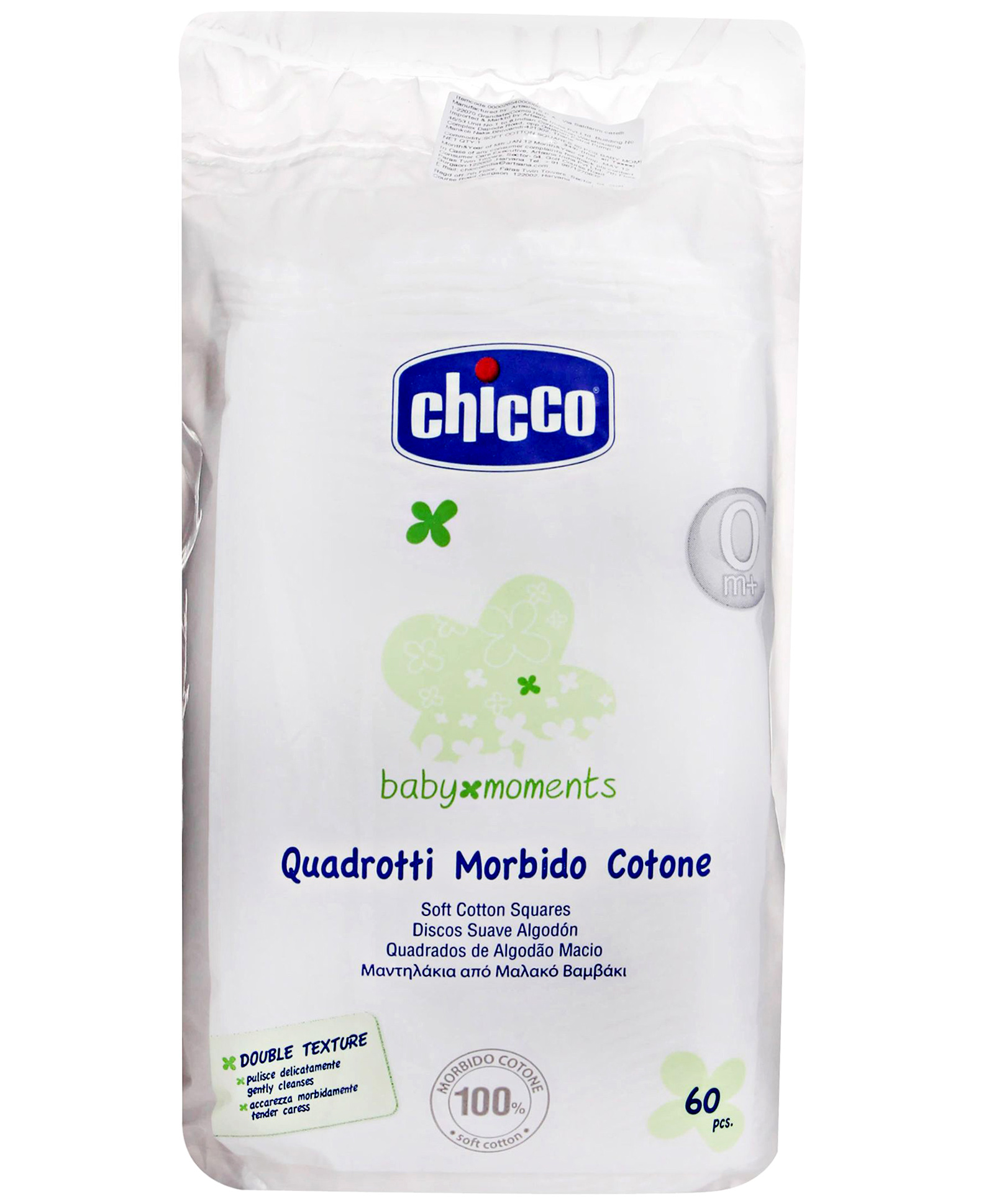 Chicco - Baby Moments Soft Cotton Squares