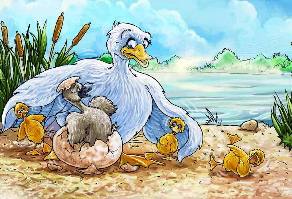 The Ugly Duckling Story in English for Kids With Moral