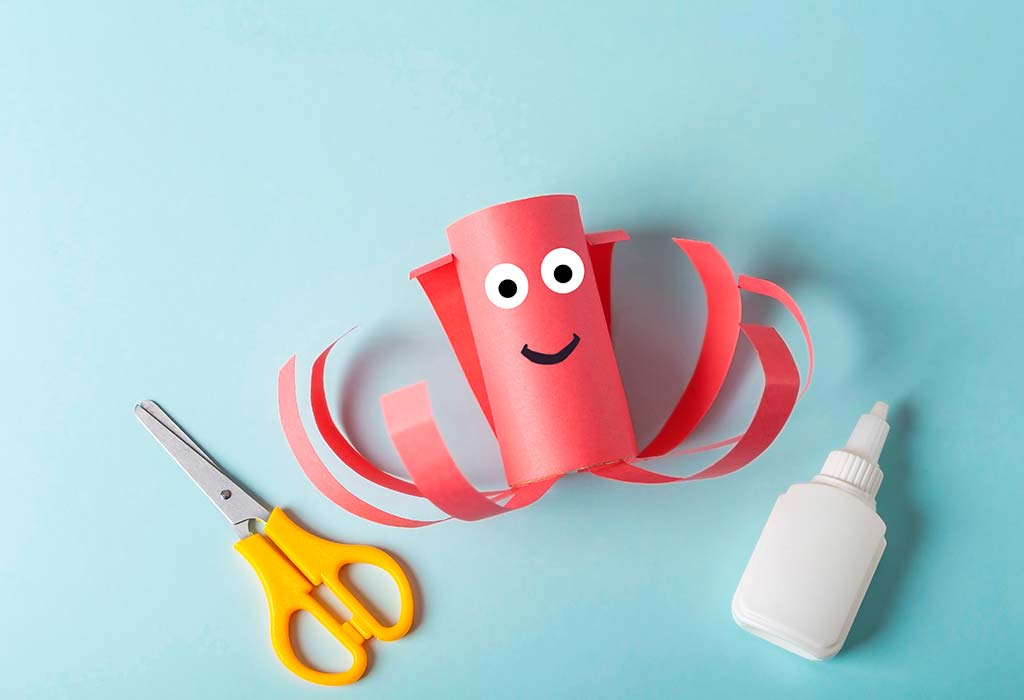 Paper Chain Octopus Craft For Kids W/Template