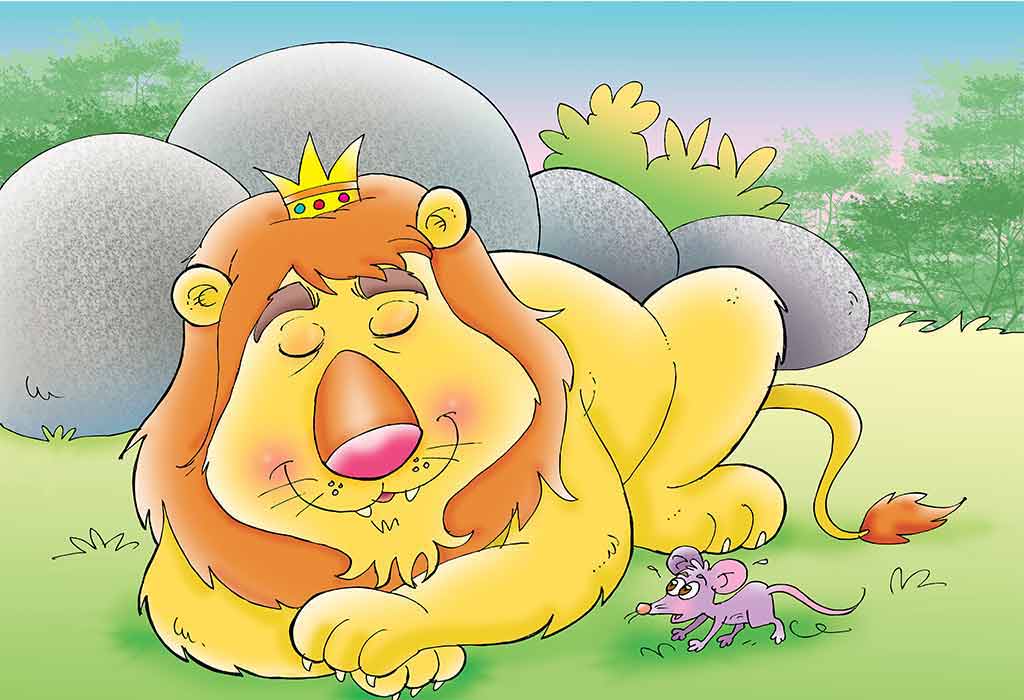 The Lion And The Mouse Story in English for Children With Moral