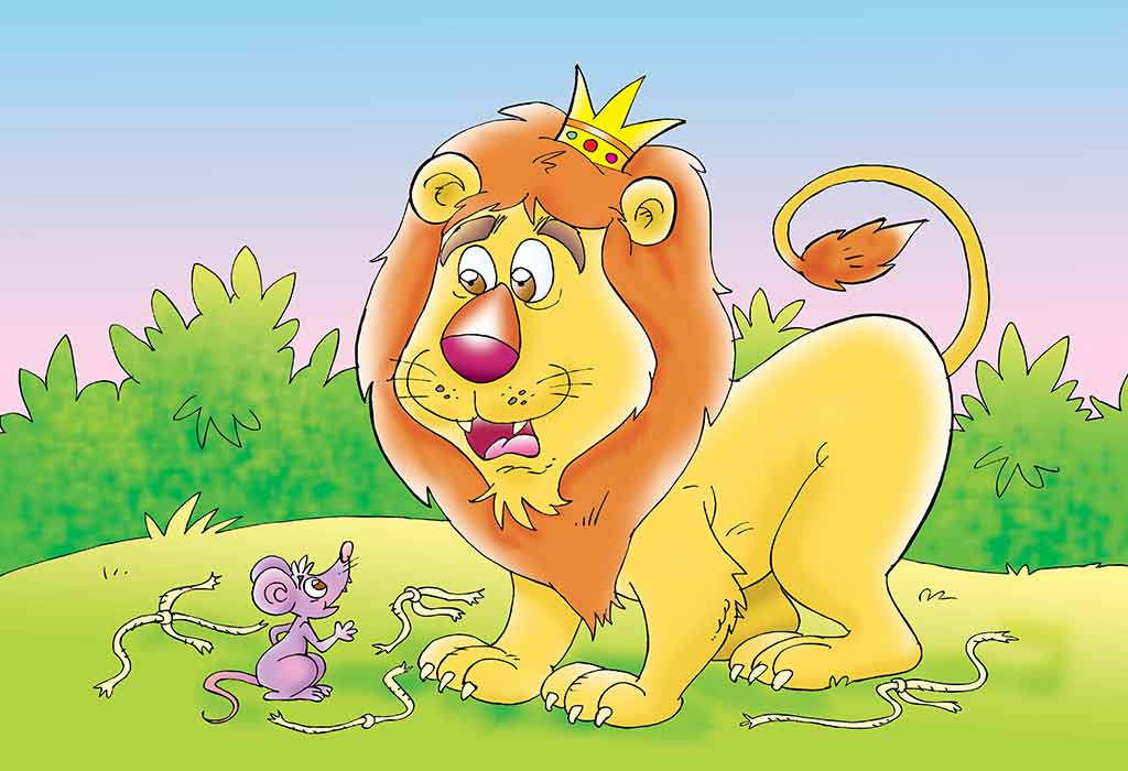 Lion and mouse story with moral 