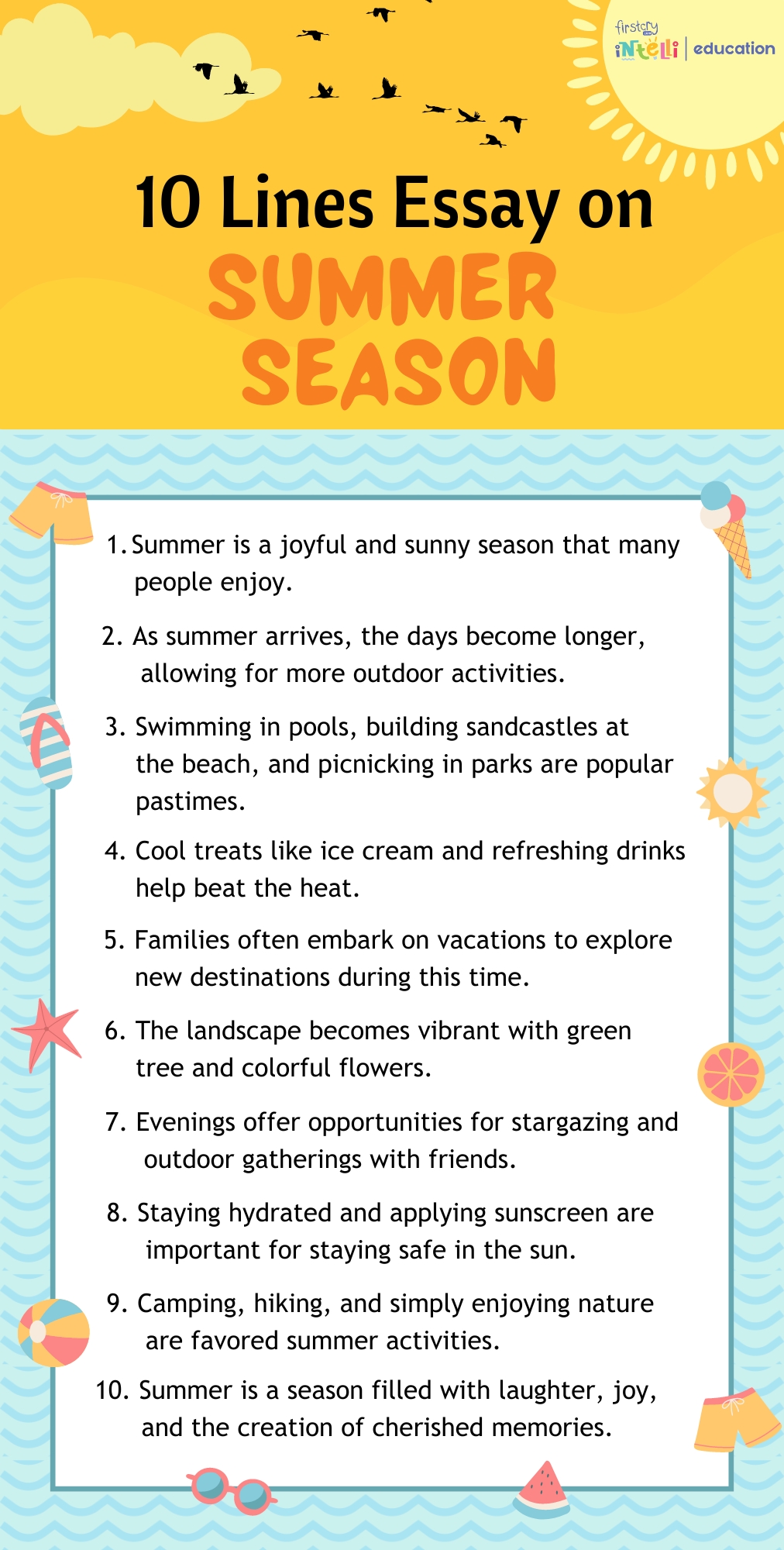 10 Lines Essay on Summer Season