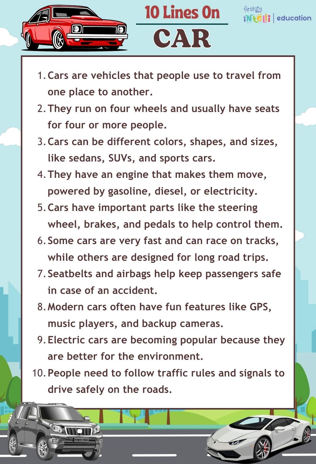 10 Line On Car - Infographics