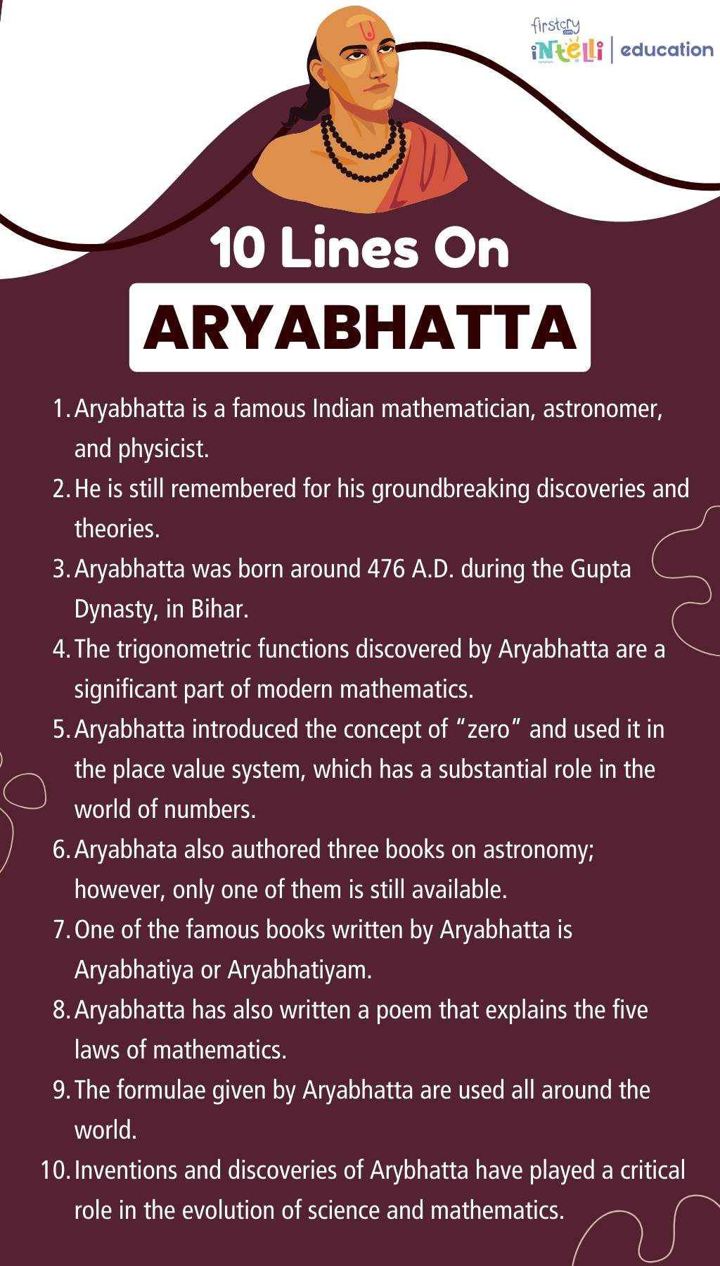 10 Lines on Aryabhatta 