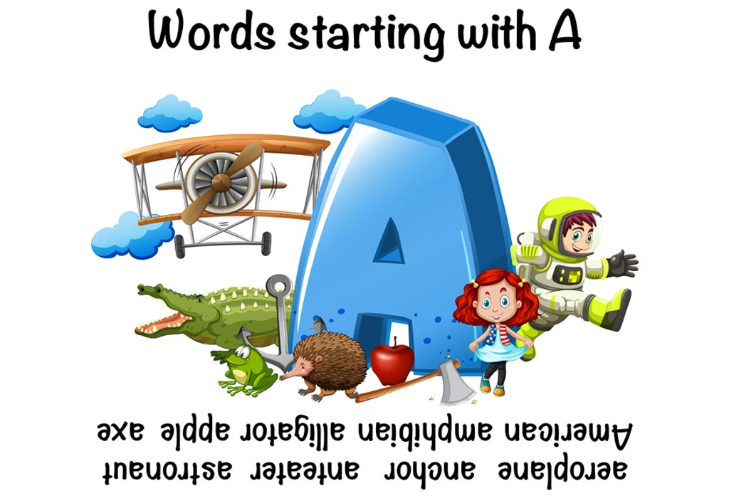 Words That Start with A, Words That Start with A for Kids, English  Vocabulary