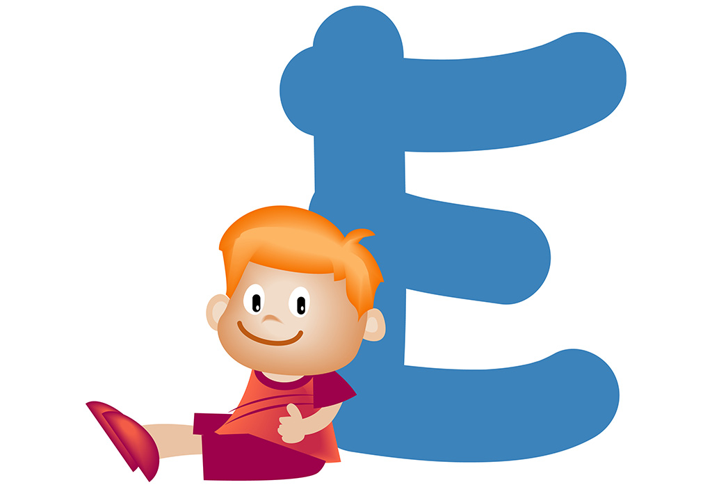 Letter e of english alphabet made from ripe fresh Vector Image