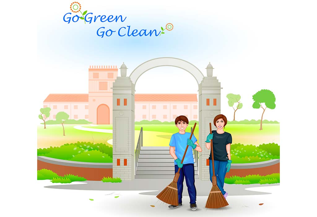 clean india 10 lines, short and long essay for kids