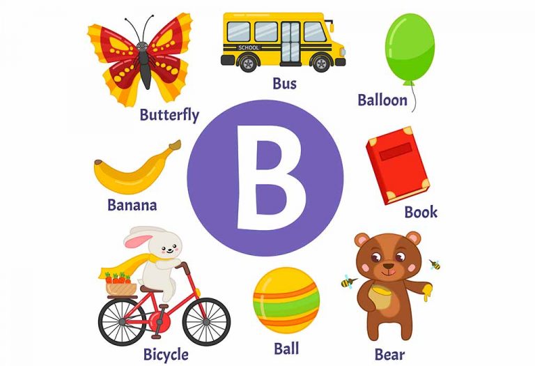 List Of Words That Start With Letter 'B' For Children