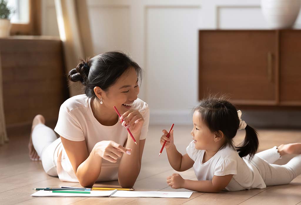 parent talking to her baby, ways to boost short-term memory in babies