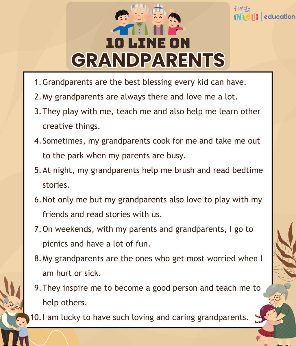 10 Lines On Grandparents - Infographics