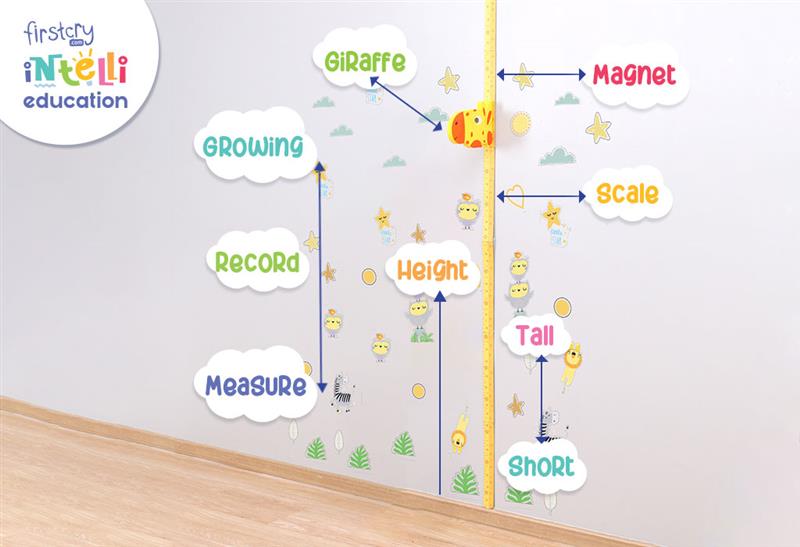 height chart can teach kids new vocabulary words