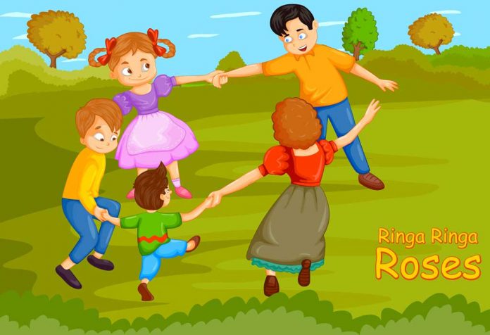 Ring Around The Rosie Nursery Rhyme For Kids With Lyrics