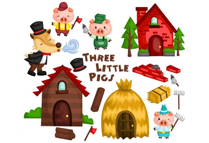 Story Of The Three Pigs With Moral For Kids
