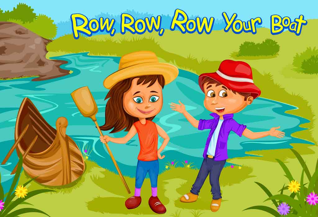 Row Row Row Your Boat Nursery Rhyme For Kids With Lyrics