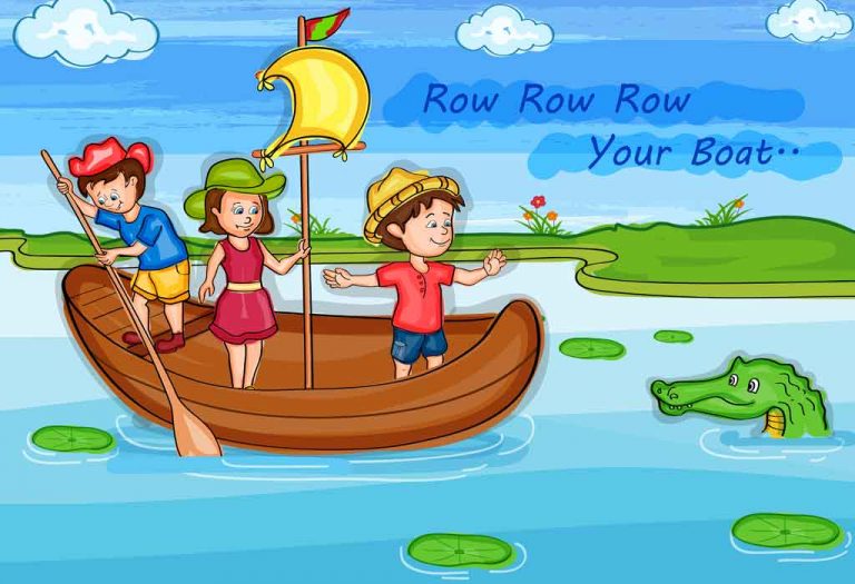 Row Row Row Your Boat | Nursery Rhyme For Kids With Lyrics