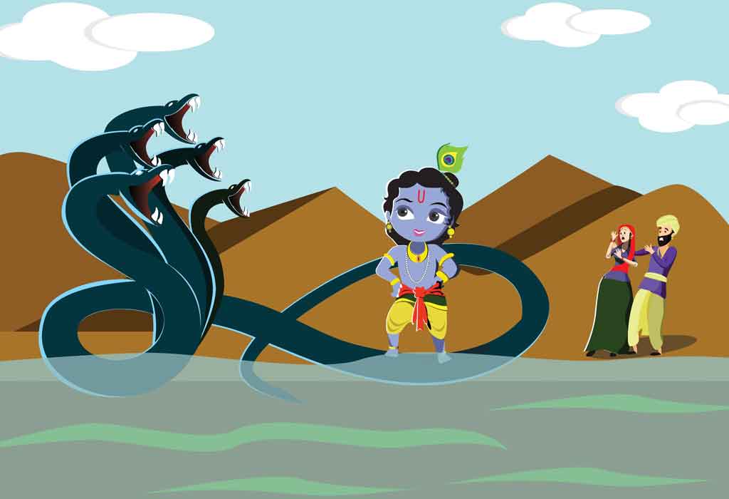 The Story Of The Krishna And Kaliya Snake For Children