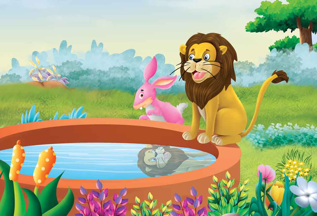 The foolish lion and the clever rabbit story for kids