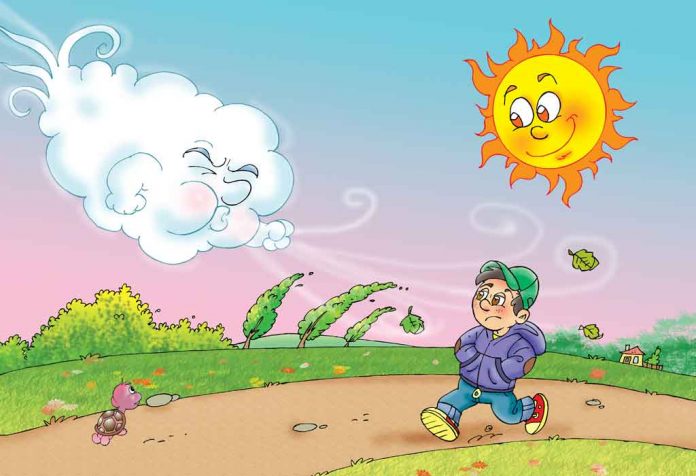 The Story Of The Wind And The Sun With Moral For Kids