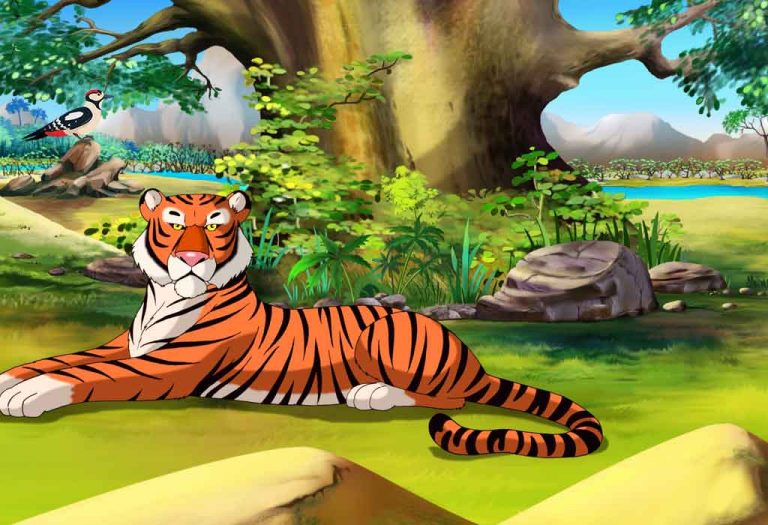 The Story Of The Tiger And The Woodpecker With A Moral For Kids