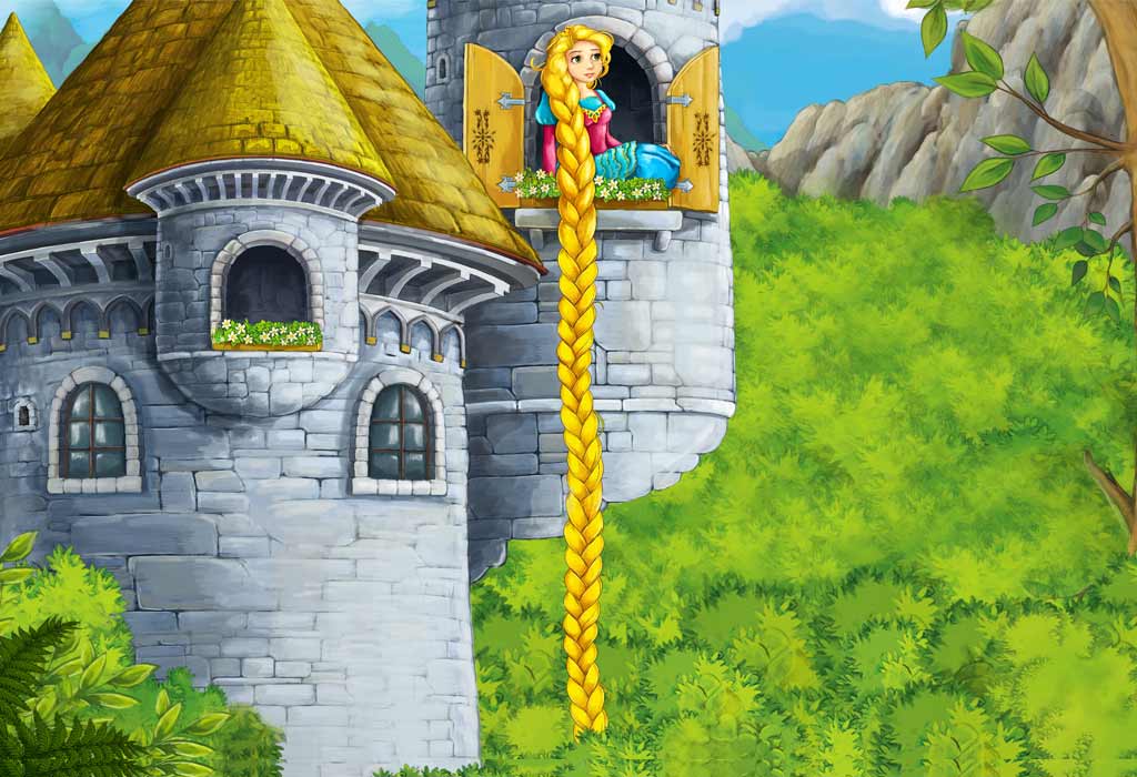 how to draw rapunzel in her tower
