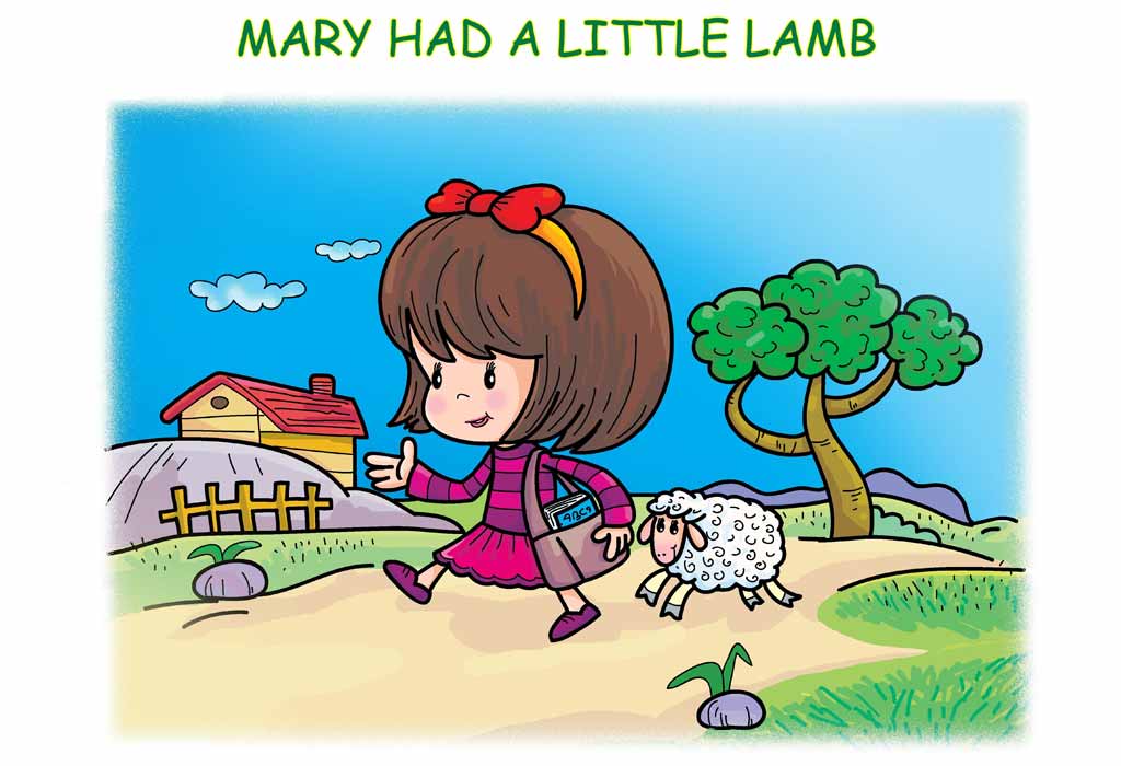 Mary Had A Little Lamb Nursery Rhyme For Kids With Lyrics