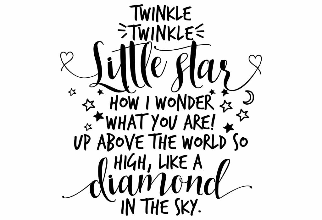 English Kids Poem: Nursery Song in English 'Twinkle Twinkle Little Star