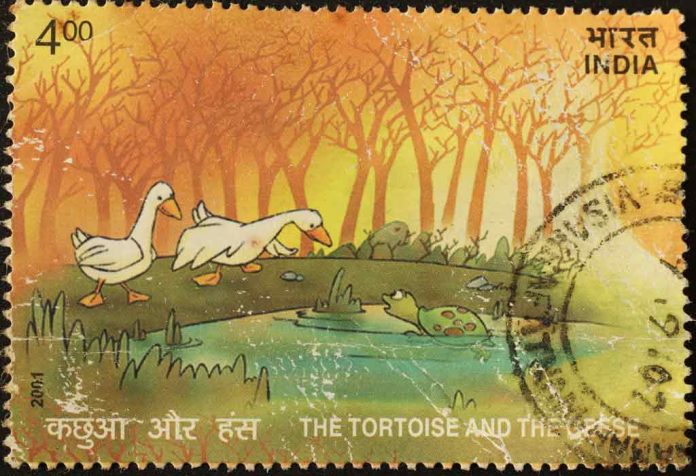 The Tortoise And The Geese Story With Moral For Kids