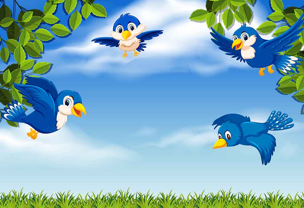 The Story Of A Blue Bird For Children With Moral