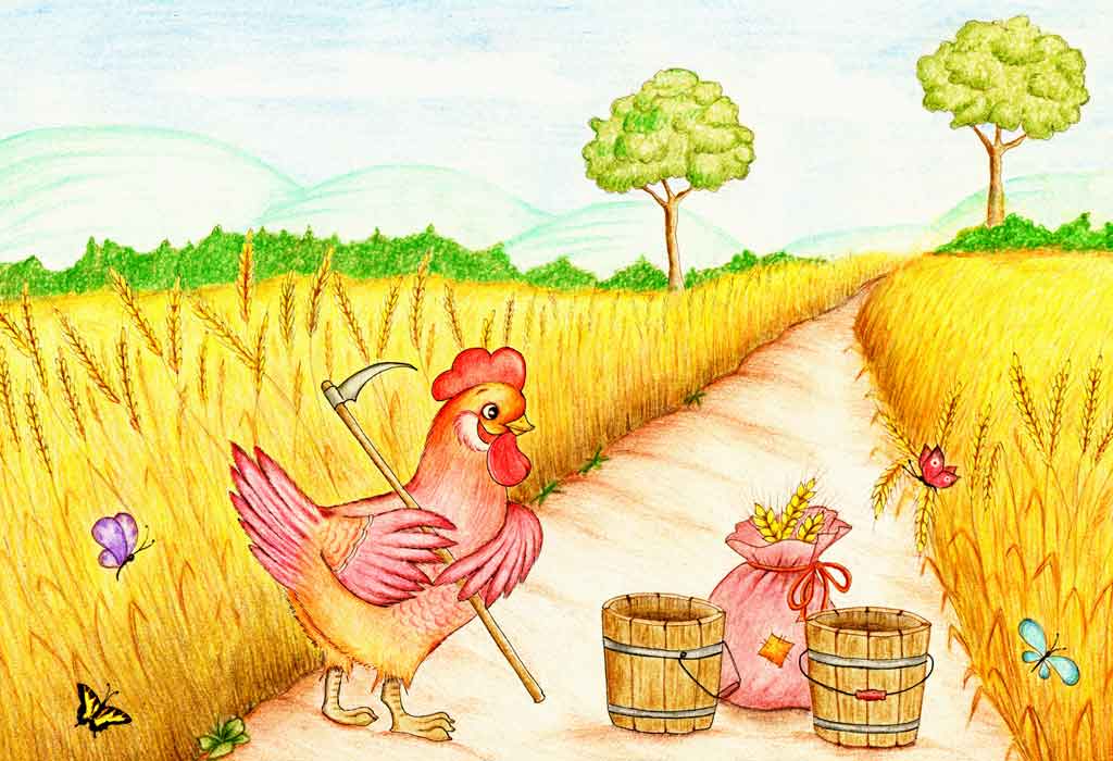 Little Red Hen, Felt Story Pattern , Felt Board Story - PDF