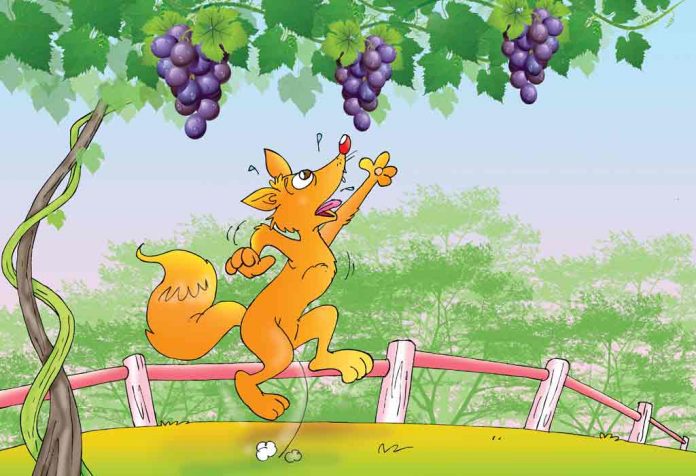 The Fox And The Grapes Story With Moral for Kids