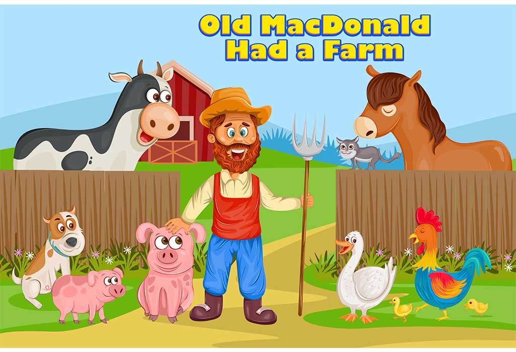 Old Macdonald Had A Farm Nursery Rhyme For Kids With Lyrics