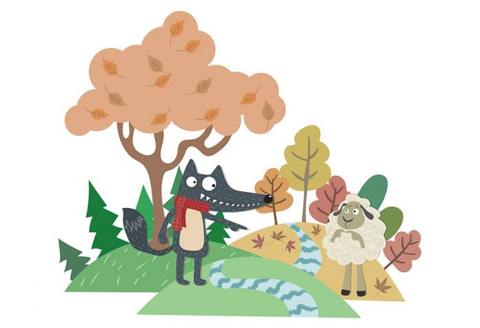 the Wolf and the Lamb Story with Moral for Kids